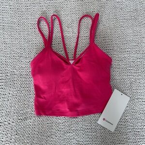 Hot pink lululemon align strapping ribbed tank size 0